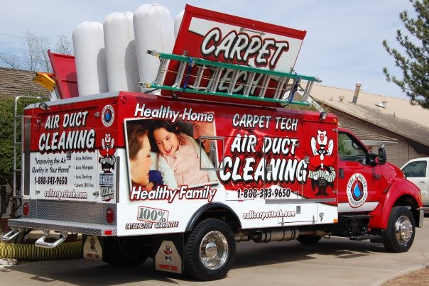 Air duct cleaning truck