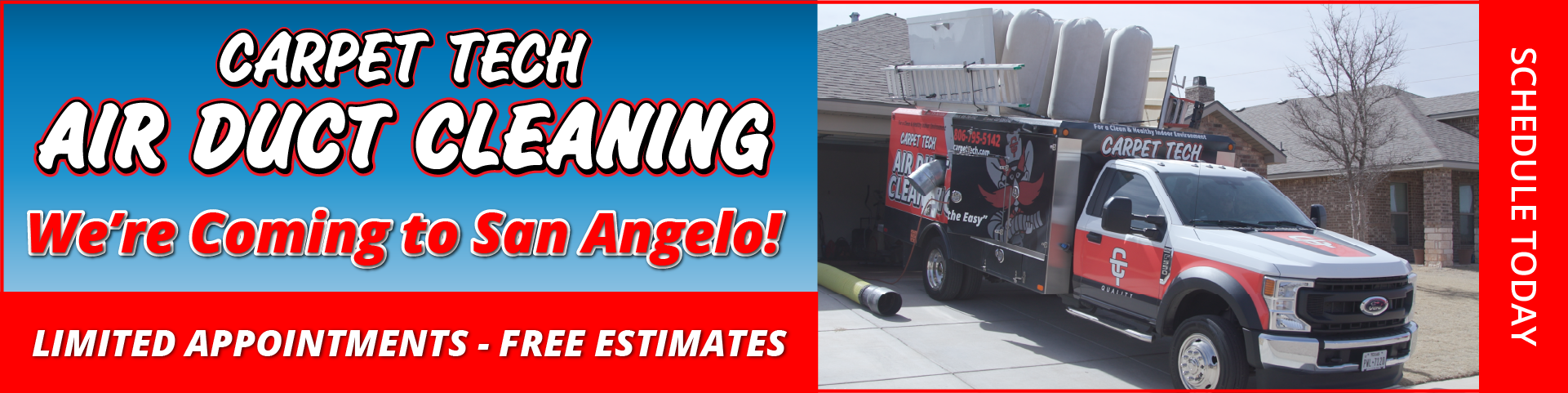 CARPET TECH AIR DUCT CLEANING IS COMING TO SAN ANGELO