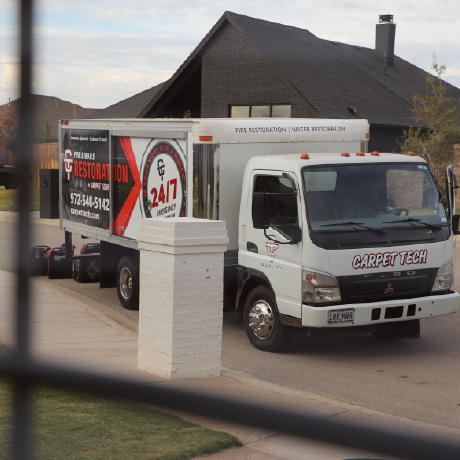 Restoration Van through a window