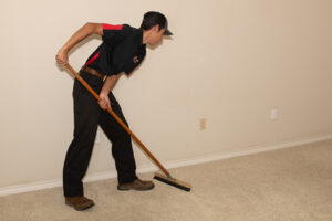 Brushing the carpet