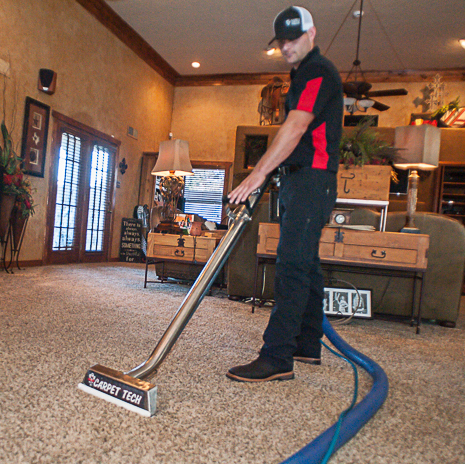 Technician Cleaning Carpet