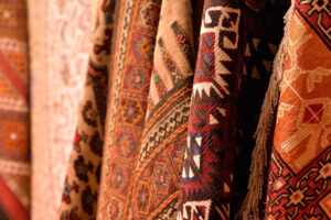 Group of turkish carpets.
